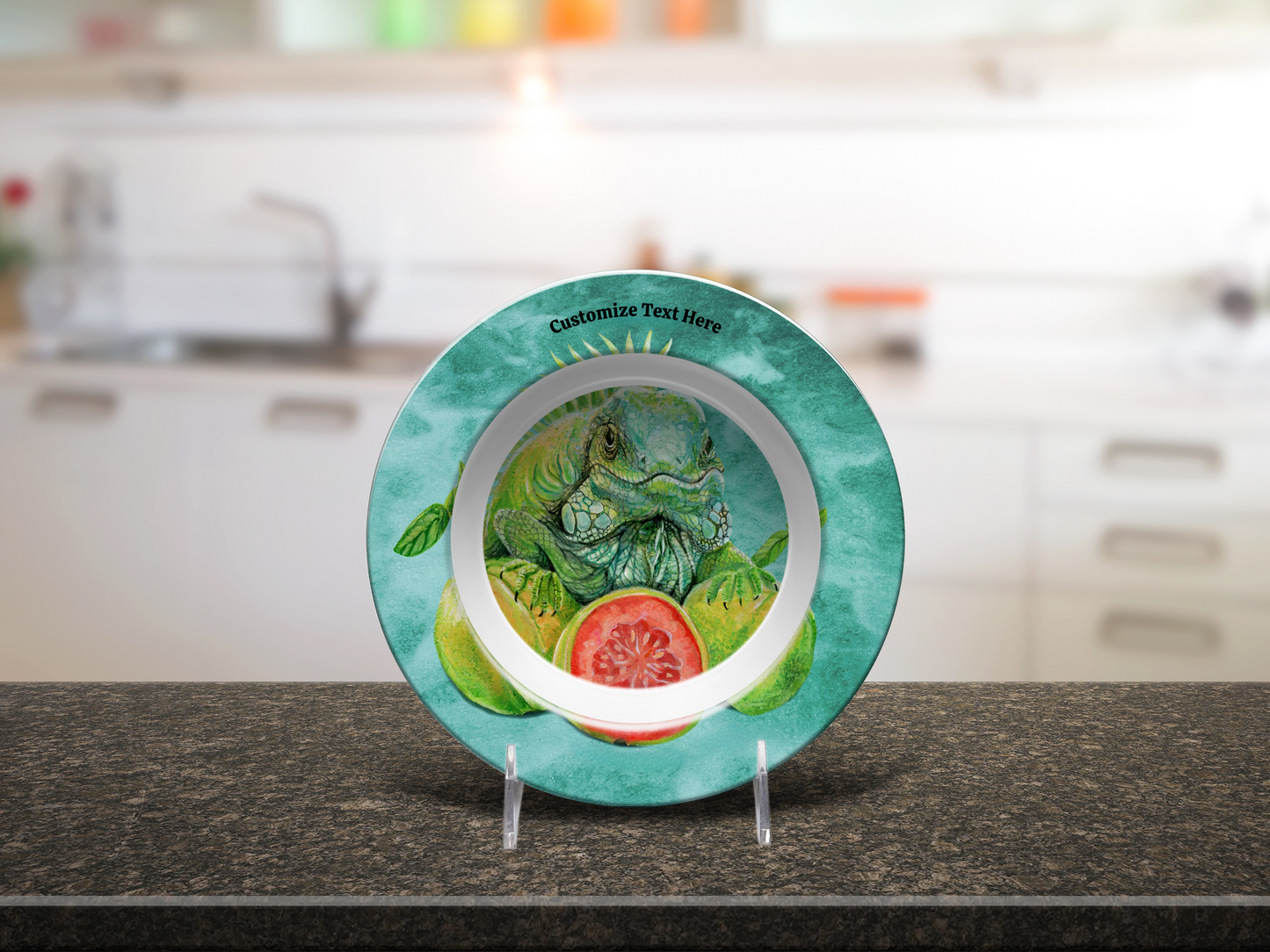 Tropical Iguana Plate & Bowl