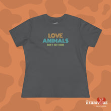 Love Animals, Don't Eat Them (Retro) - Women's Style B&C 6400 - Vegan America