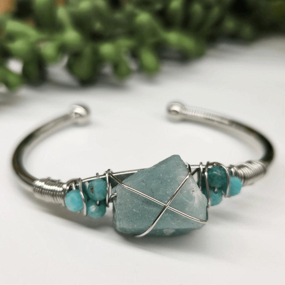 Gemstone Wire - Wrapped Bracelet - Vegan America