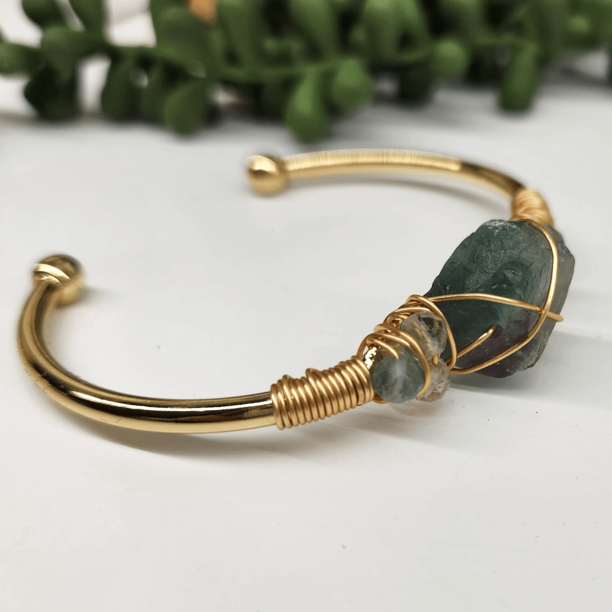 Gemstone Wire - Wrapped Bracelet - Vegan America