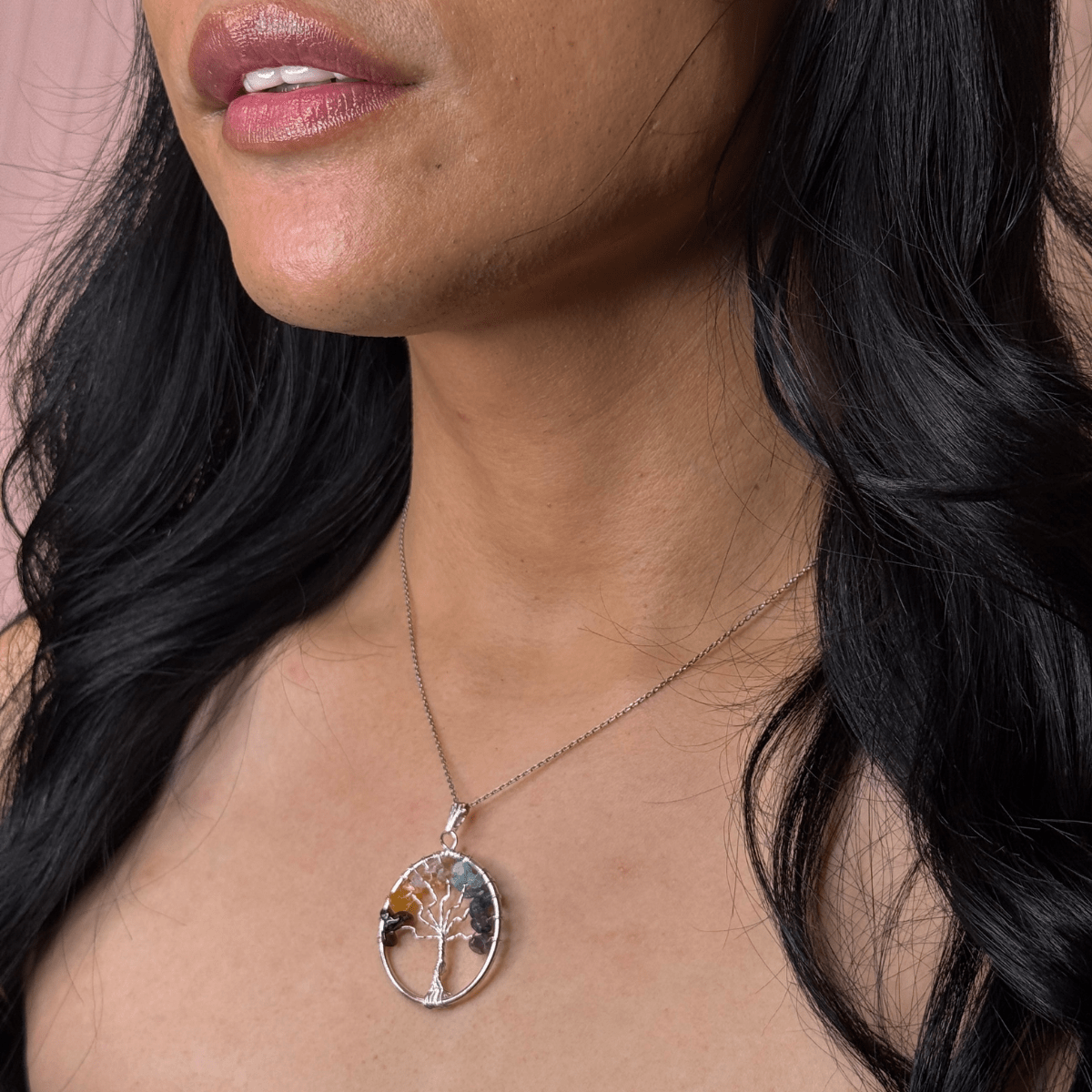 Tree of Life Gemstone Necklace - Vegan America