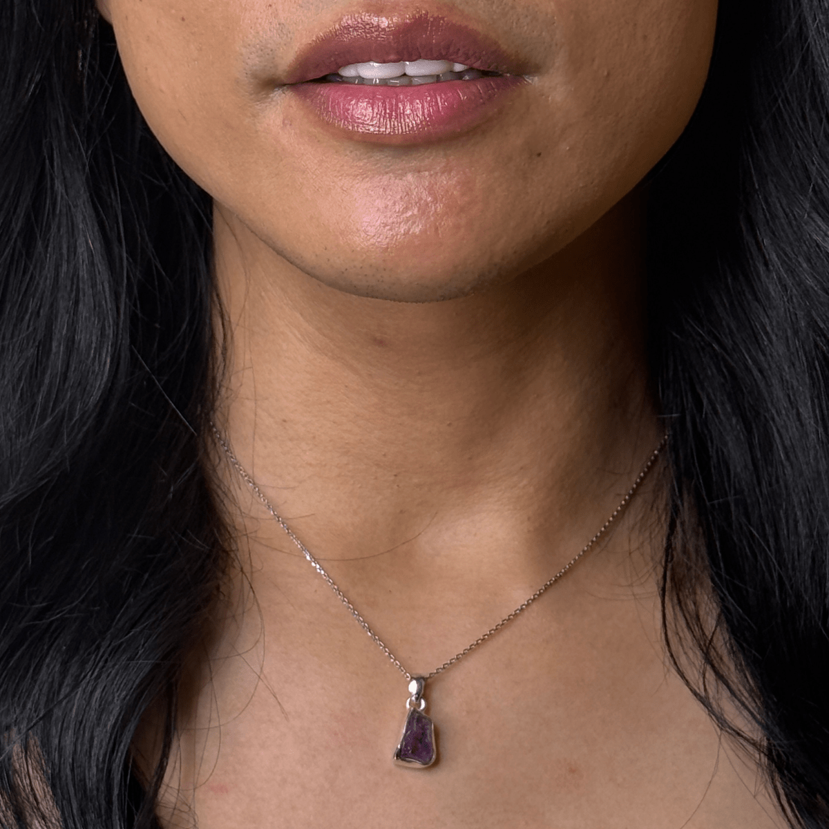 Freeform Gemstone Pendant Necklace - Vegan America
