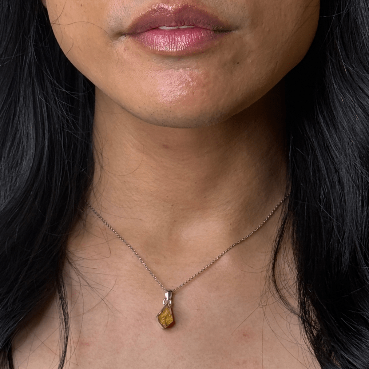 Freeform Gemstone Pendant Necklace - Vegan America