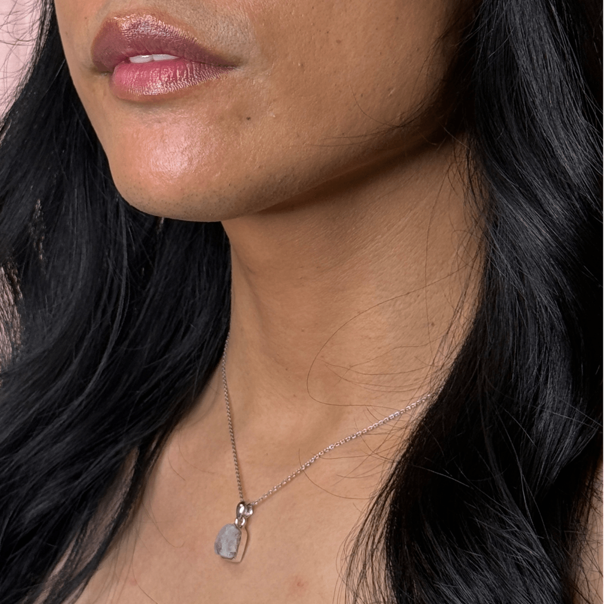 Freeform Gemstone Pendant Necklace - Vegan America