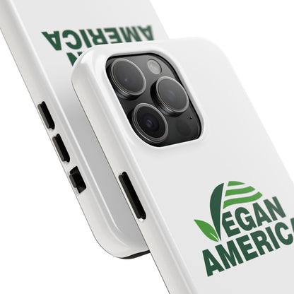 Vegan America Tough Phone Case — Eco - Friendly Plant Logo Protective Cover - Vegan America