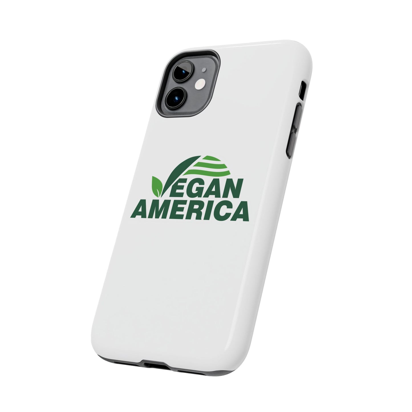 Vegan America Tough Phone Case — Eco - Friendly Plant Logo Protective Cover - Vegan America