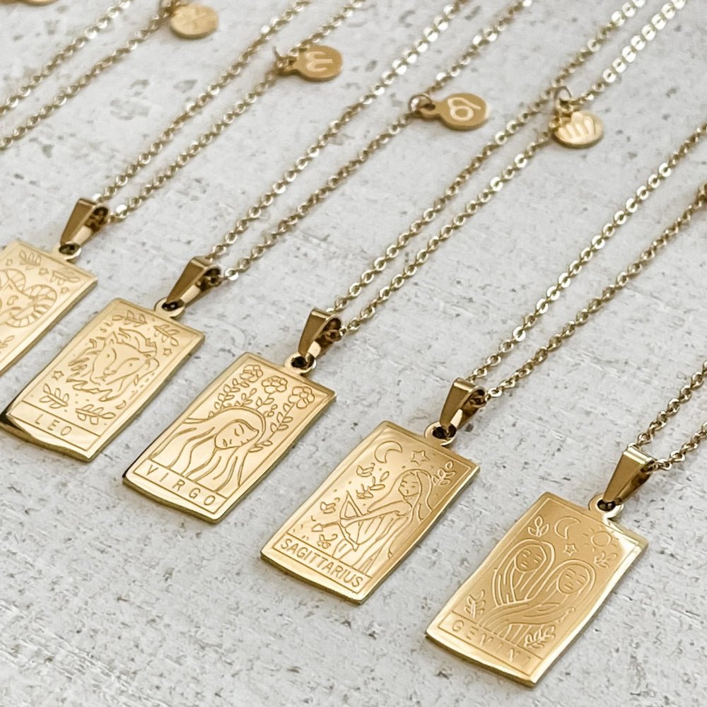 Zodiac Constellation Pendant Necklaces - Vegan America