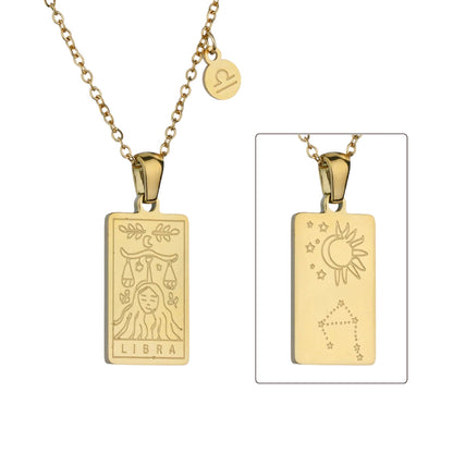Zodiac Constellation Pendant Necklaces - Libra