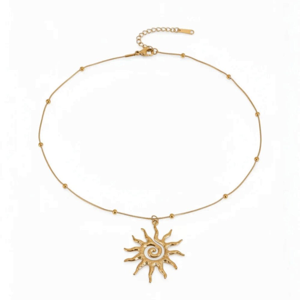 Vortex Sun Pendant Necklace - Vegan America