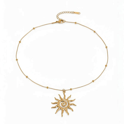 Vortex Sun Pendant Necklace - Vegan America