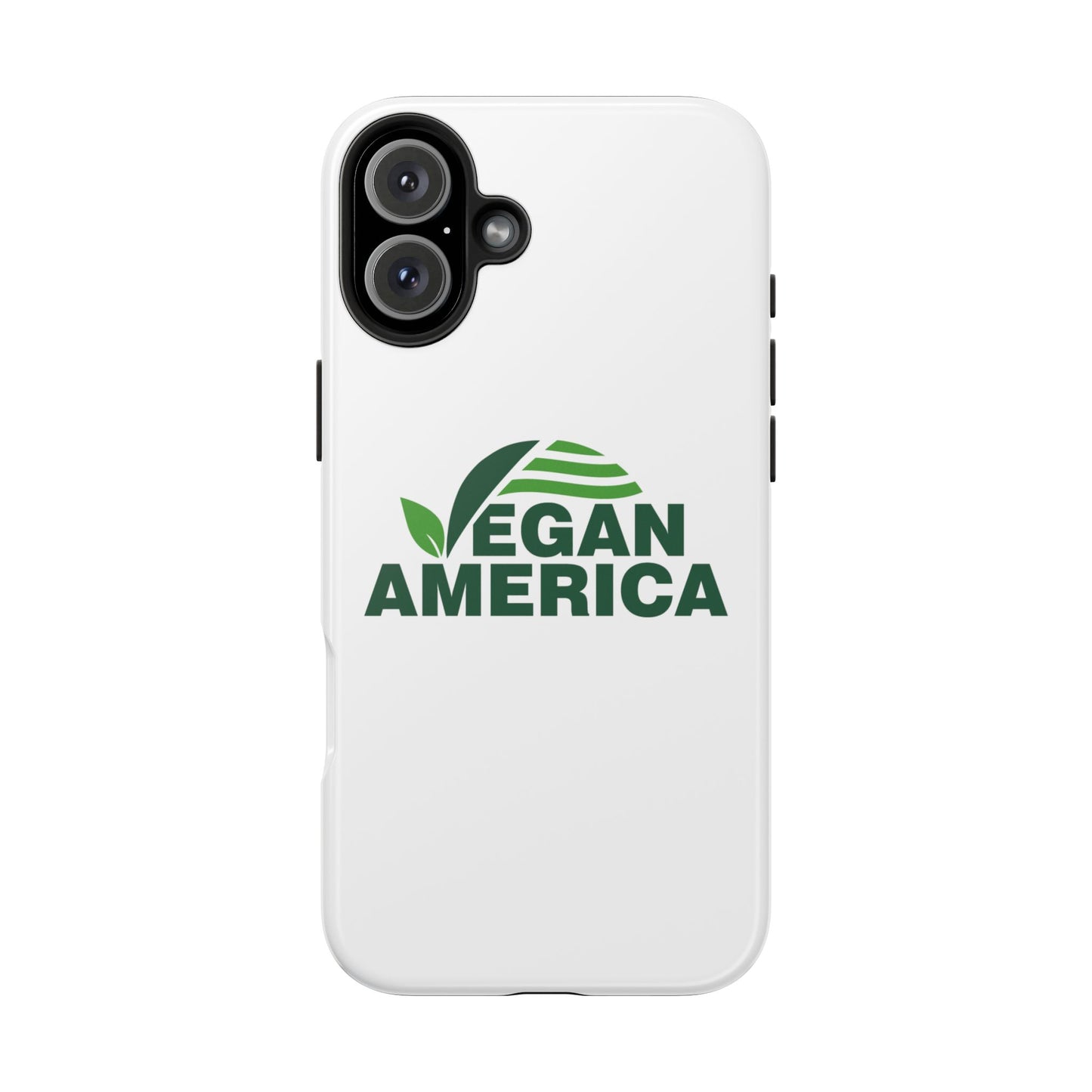 Vegan America Tough Phone Case — Eco - Friendly Plant Logo Protective Cover - Vegan America