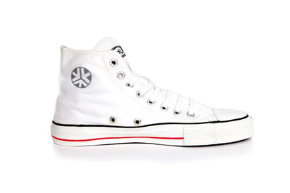 High Top Sneakers, White Stripe