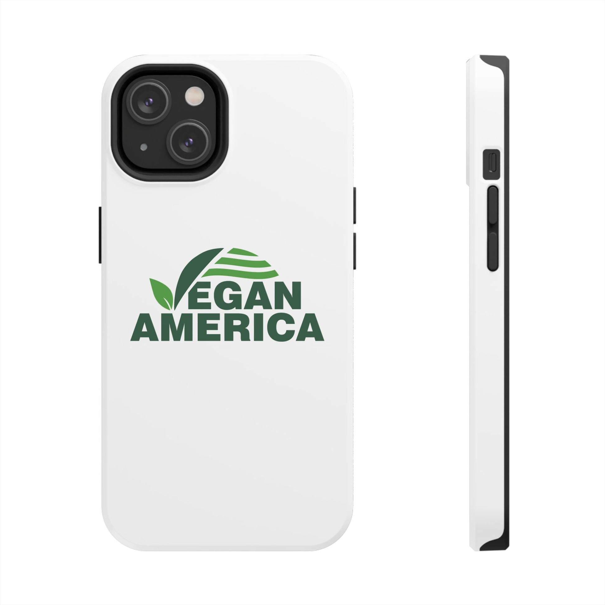 Vegan America Tough Phone Case — Eco - Friendly Plant Logo Protective Cover - Vegan America