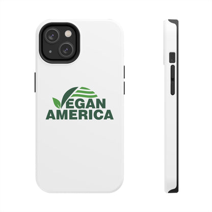 Vegan America Tough Phone Case — Eco - Friendly Plant Logo Protective Cover - Vegan America