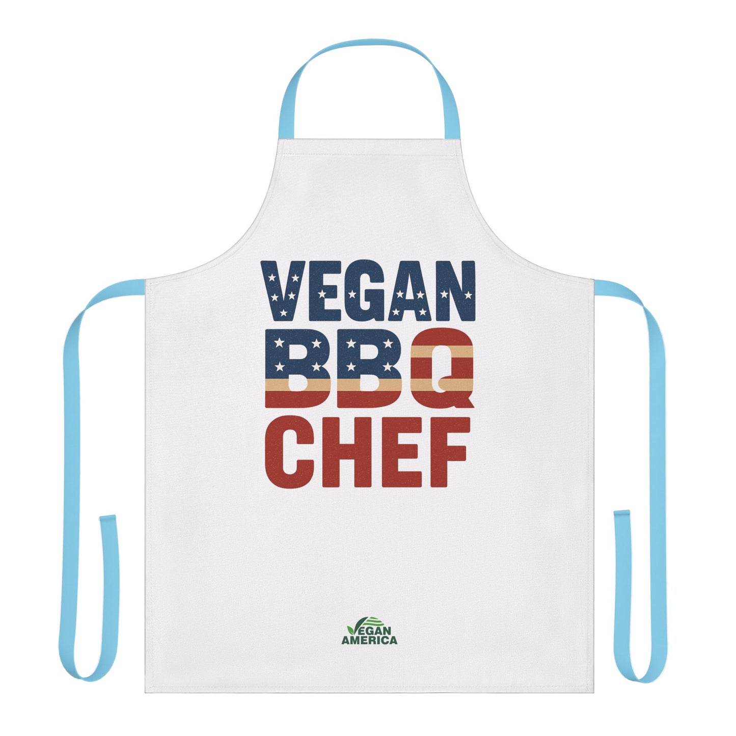 Vegan BBQ Chef Apron - 5 - Color Straps, Perfect Gift for Grilling Enthusiasts, Cooking Lovers, BBQ Parties, Summer Celebrations, Vegan Gifts - Vegan America