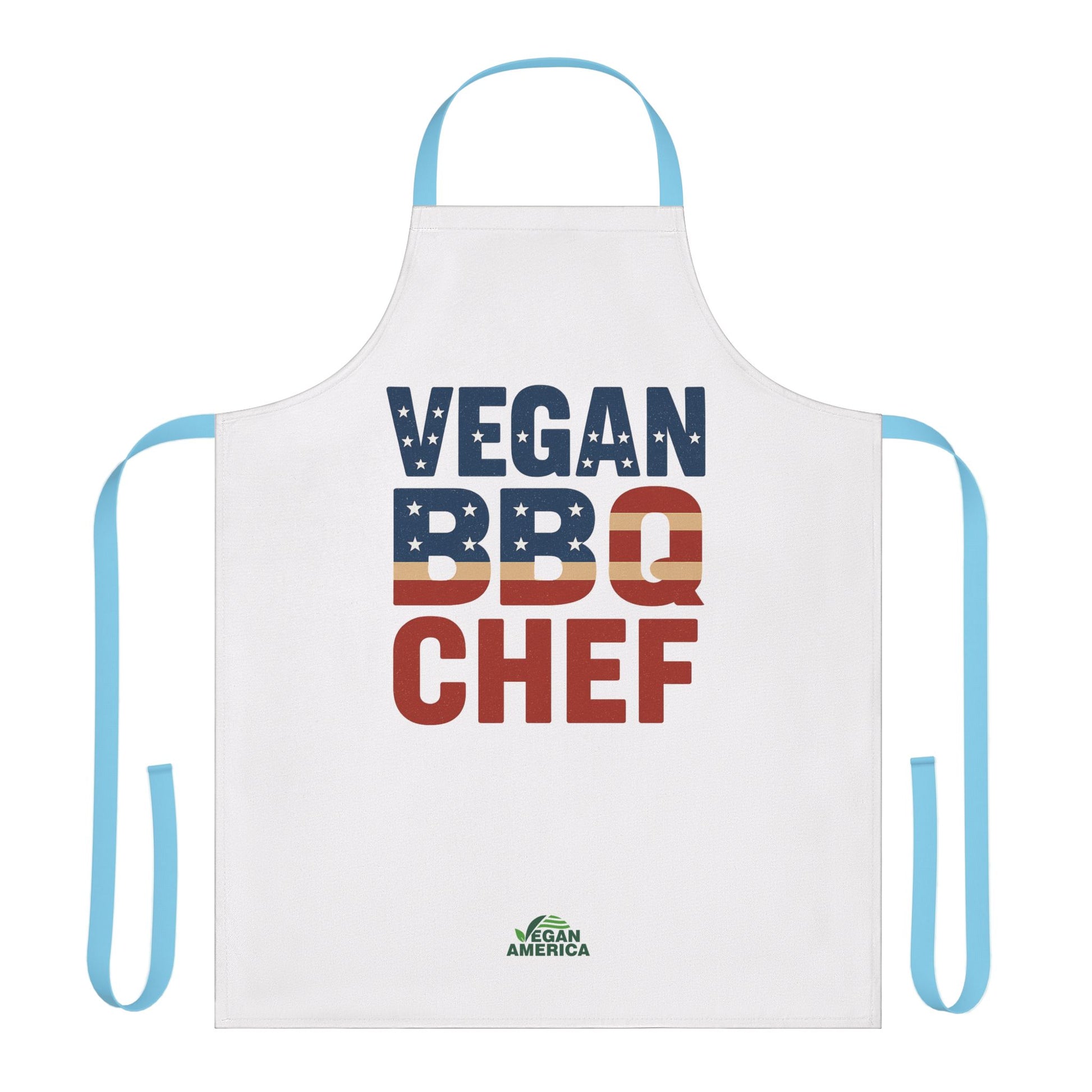 Vegan BBQ Chef Apron - 5 - Color Straps, Perfect Gift for Grilling Enthusiasts, Cooking Lovers, BBQ Parties, Summer Celebrations, Vegan Gifts - Vegan America