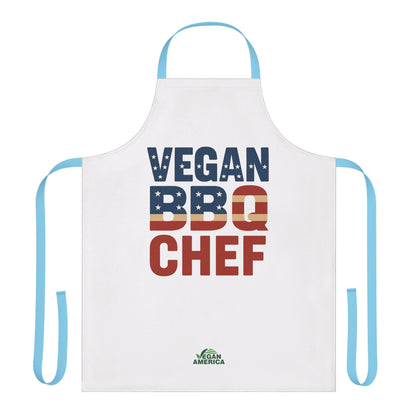 Vegan BBQ Chef Apron - 5 - Color Straps, Perfect Gift for Grilling Enthusiasts, Cooking Lovers, BBQ Parties, Summer Celebrations, Vegan Gifts - Vegan America