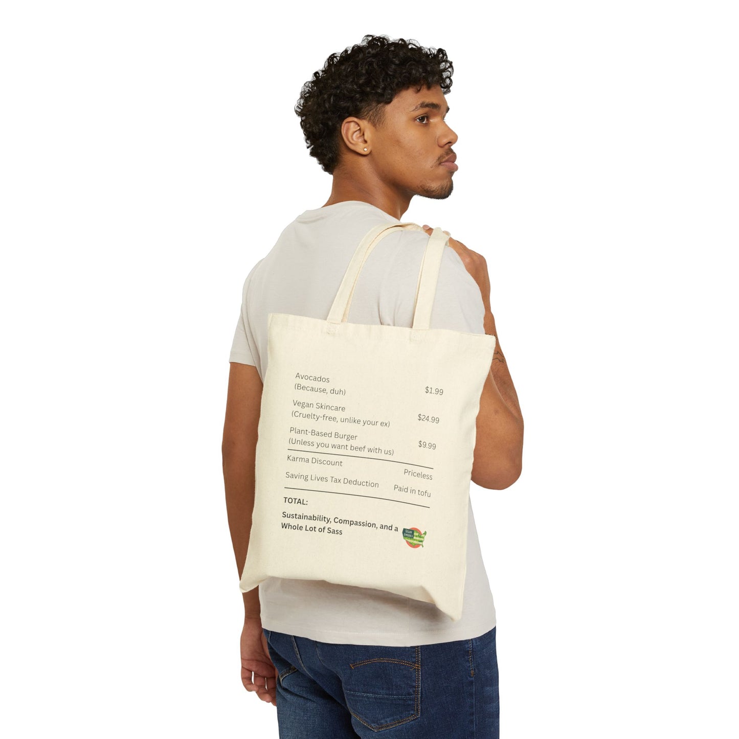 Eco-Friendly Cotton Tote Bag, Sustainable Shopping Bag, Reusable Grocery Tote, Gift for Eco-Conscious Friend, Perfect for Beach, Travel