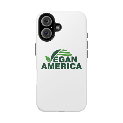 Vegan America Tough Phone Case — Eco - Friendly Plant Logo Protective Cover - Vegan America