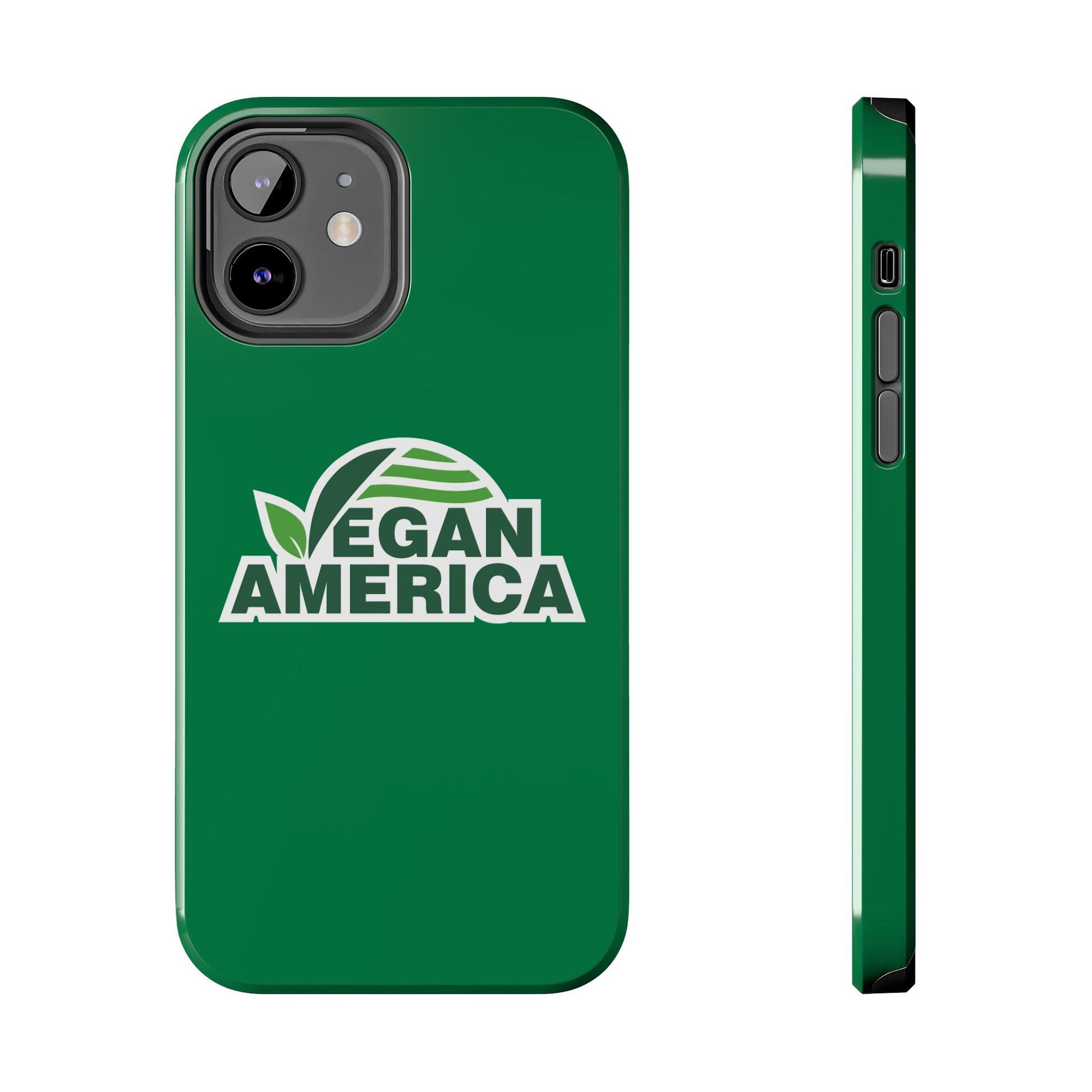 Vegan America Tough Phone Case — Green Protective Vegan Pride Cover - Vegan America