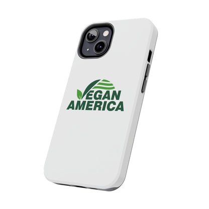 Vegan America Tough Phone Case — Eco - Friendly Plant Logo Protective Cover - Vegan America