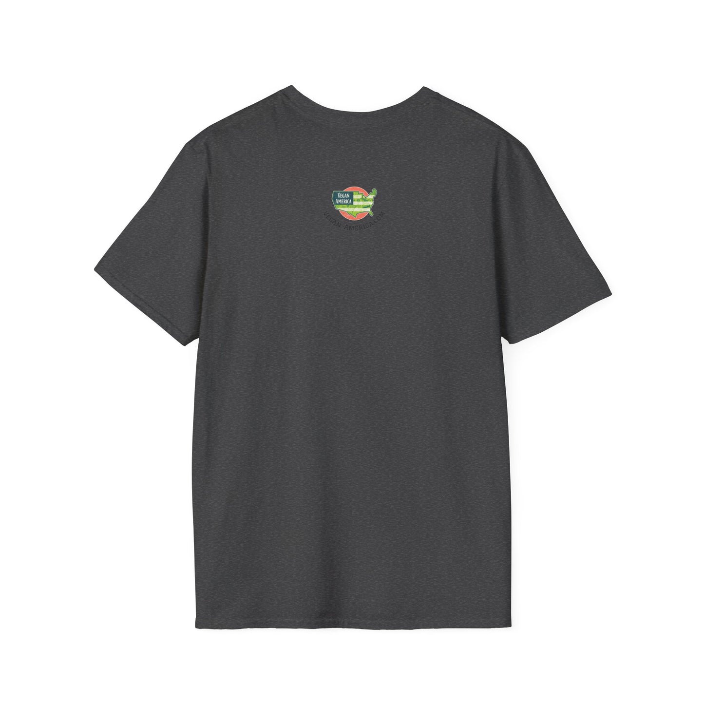Vegan America T-Shirt | UnisexSoftstyle Tee, Eco - Friendly Fashion, Gift for Vegans, Independence Day Outfit, Casual Wear - Vegan America