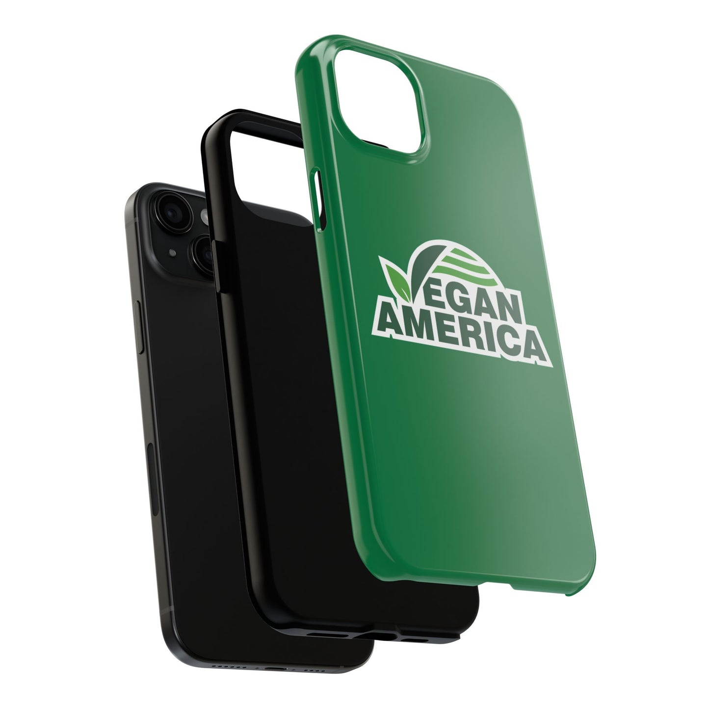 Vegan America Tough Phone Case — Green Protective Vegan Pride Cover - Vegan America