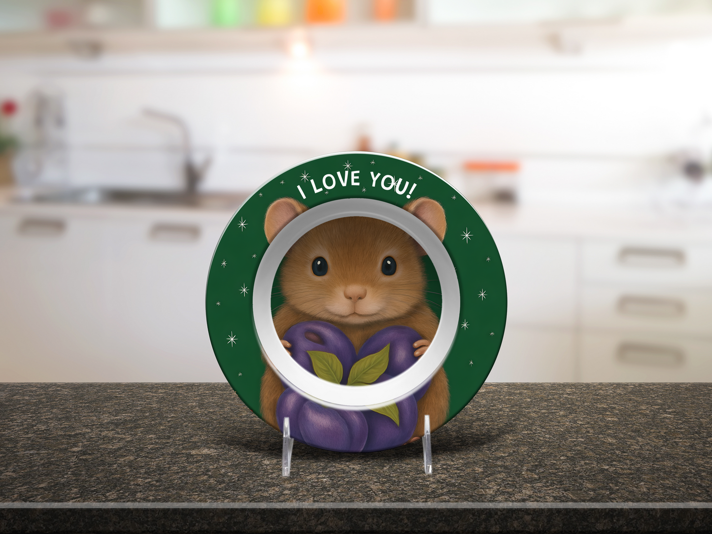 Purple Plum Whimsical Mouse