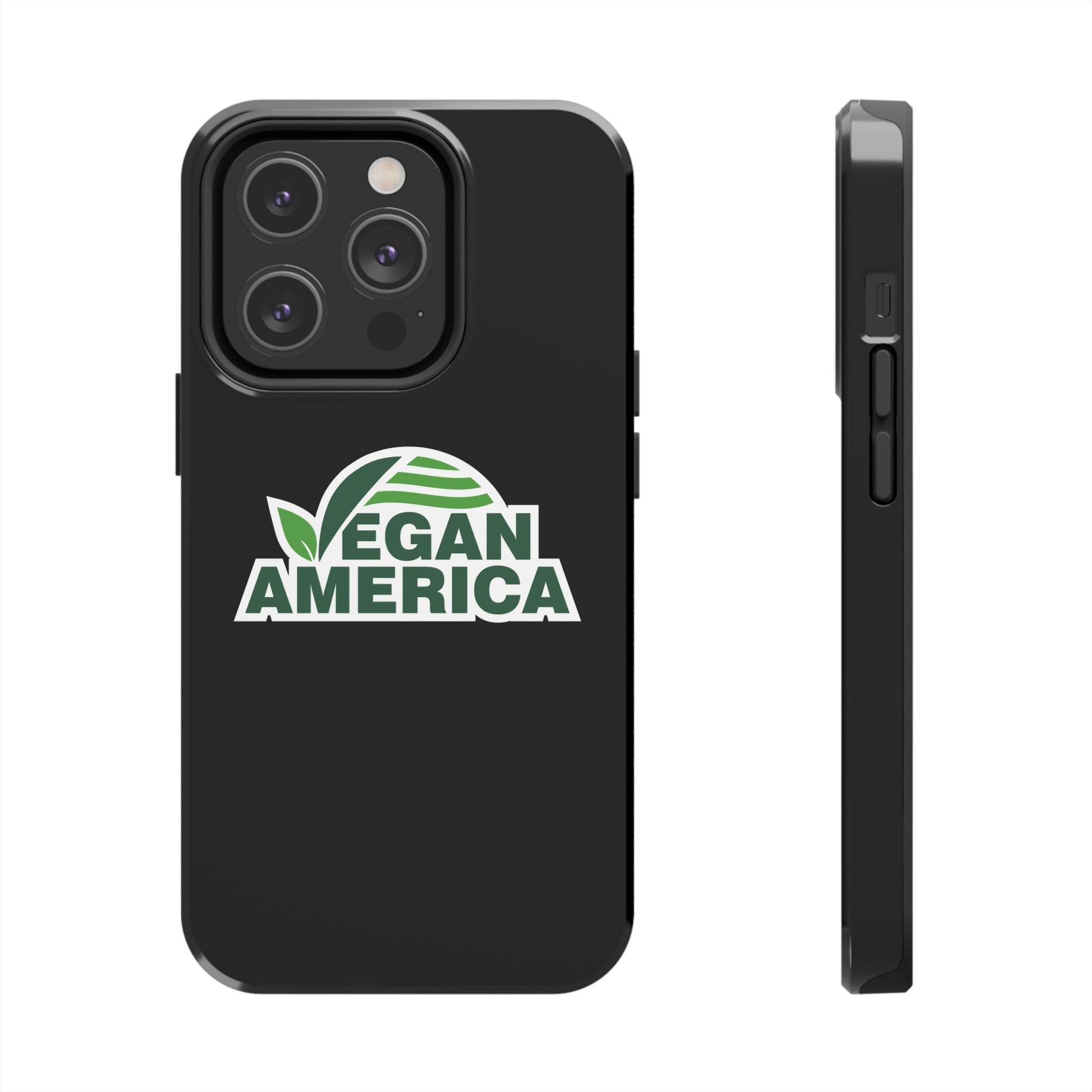 Vegan America Tough Phone Case — Green Leaf Vegan Pride Protective Cover - Vegan America