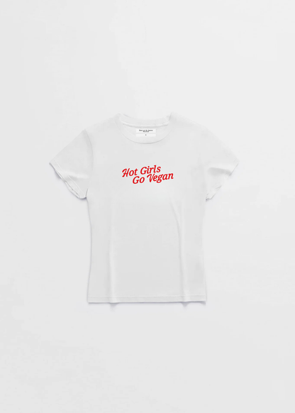 HOT GIRLS GO VEGAN BABY TEE - Vegan America
