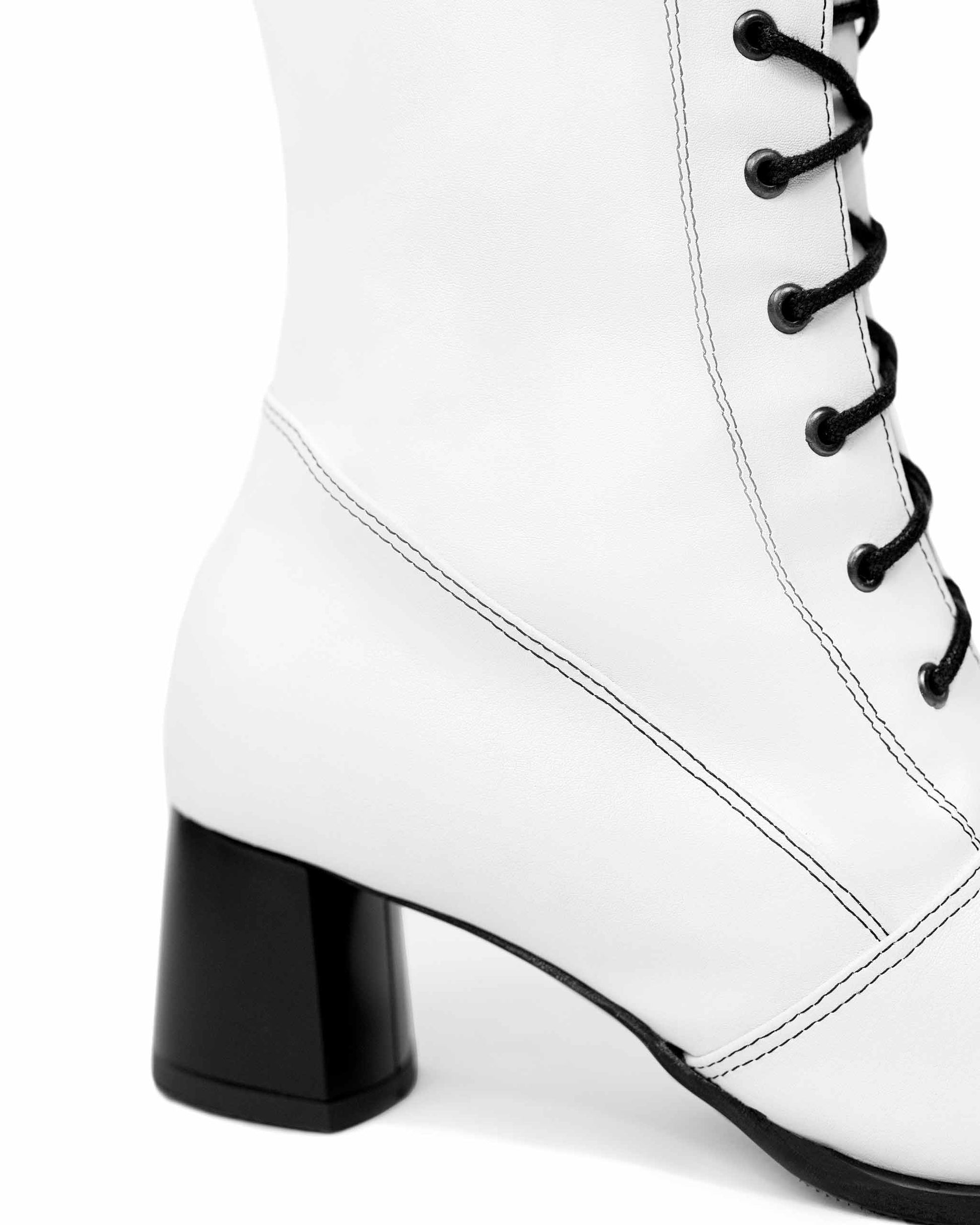 High Boots White cactus leather boots - Vegan America