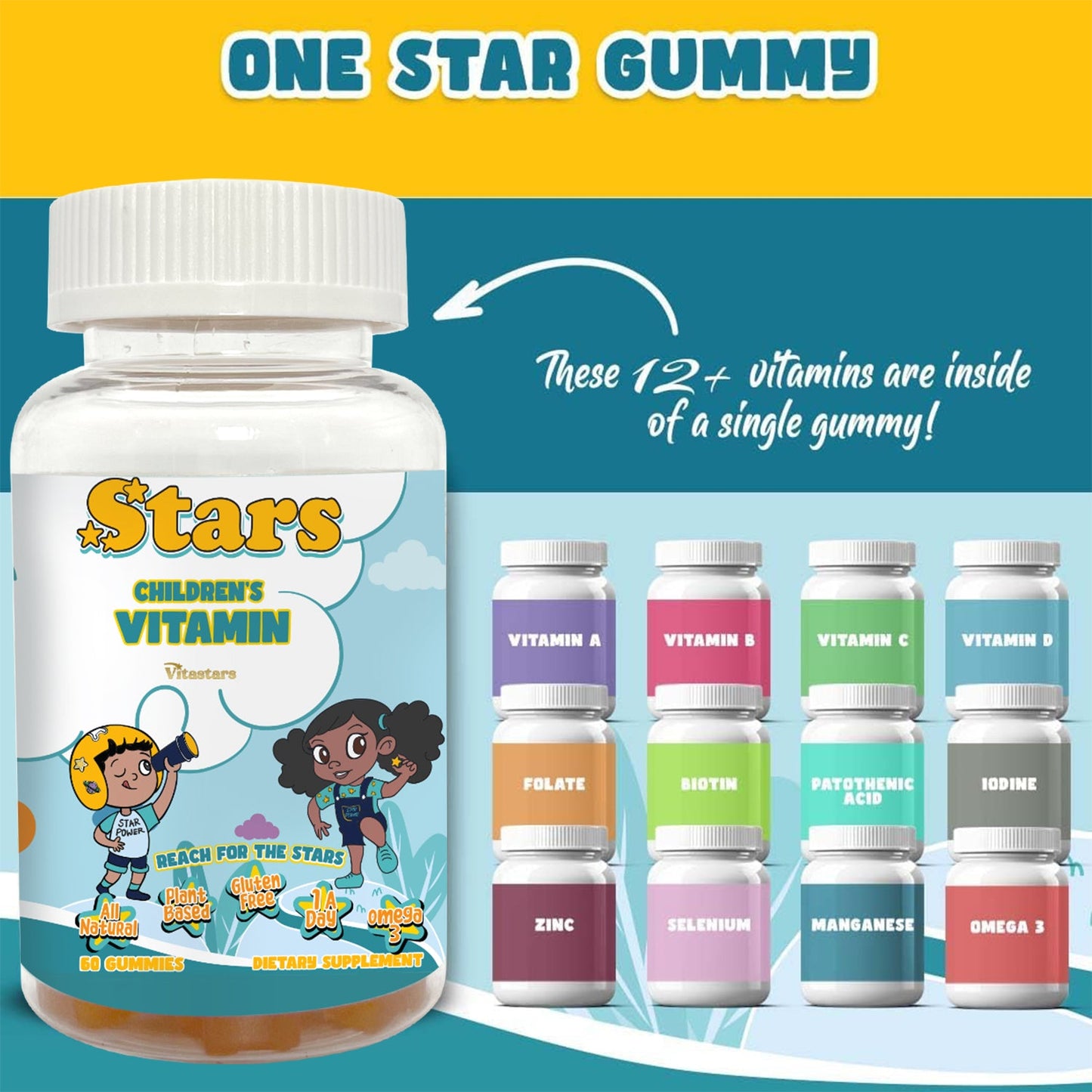 Kids Multivitamin & Immune Boost Bundle Kids Vitamin Gummies + Elderberry Gummies with Vitamin C & Zinc Bundle