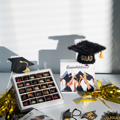 **VEGAN** 25 Piece Graduation Chocolate Gift Box