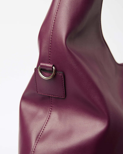 Bohema Slouchy Shopper Bag Burgund - Vegan America
