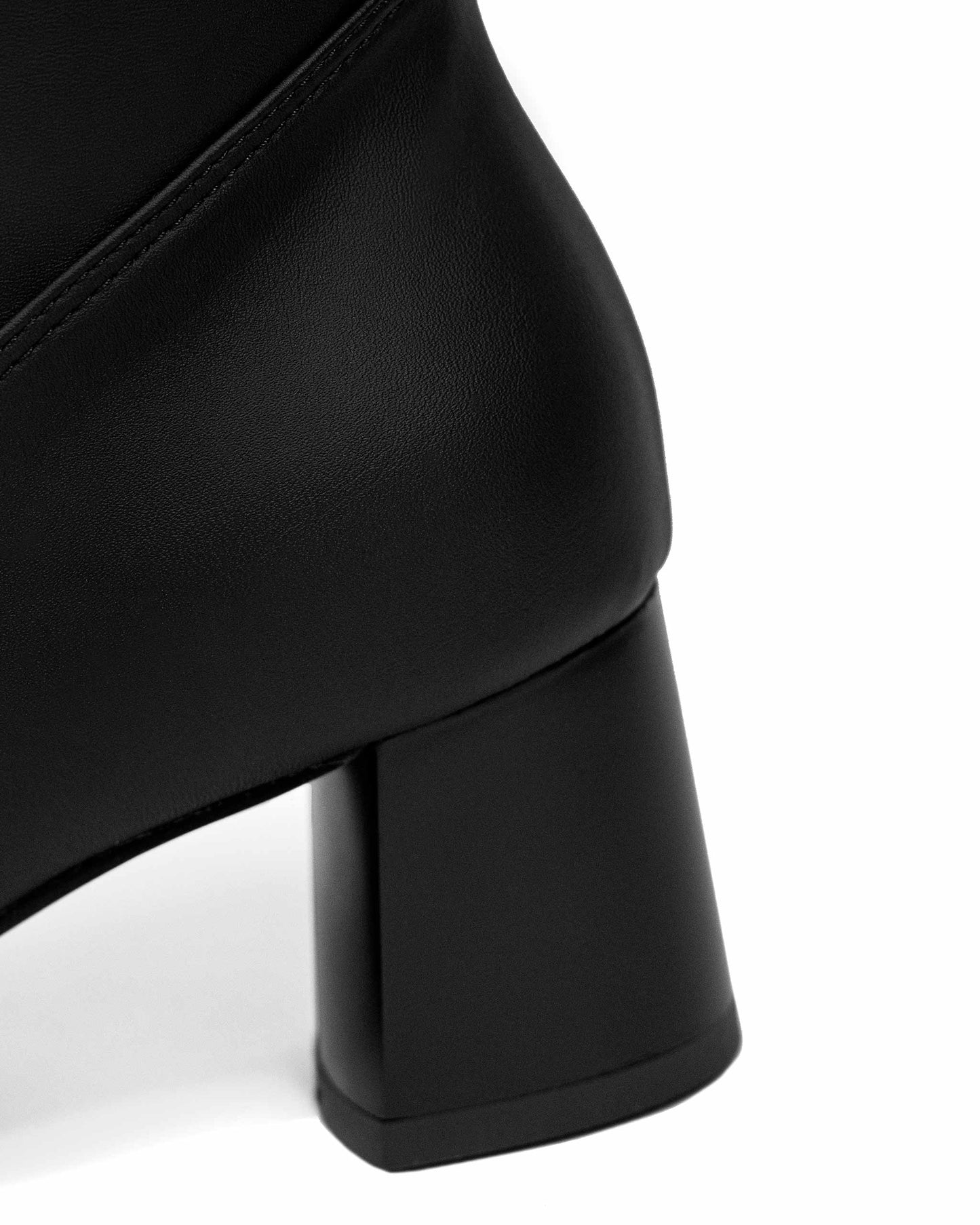 High Boots Black cactus leather boots - Vegan America
