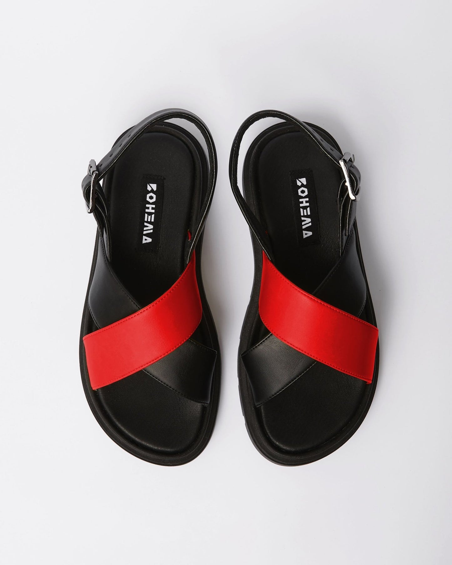 Glare Sandals Red made of vegan corn leather - Vegan America
