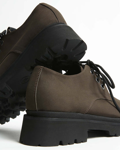 Chunky Derbs No 2 Chocolate suede brown - Vegan America