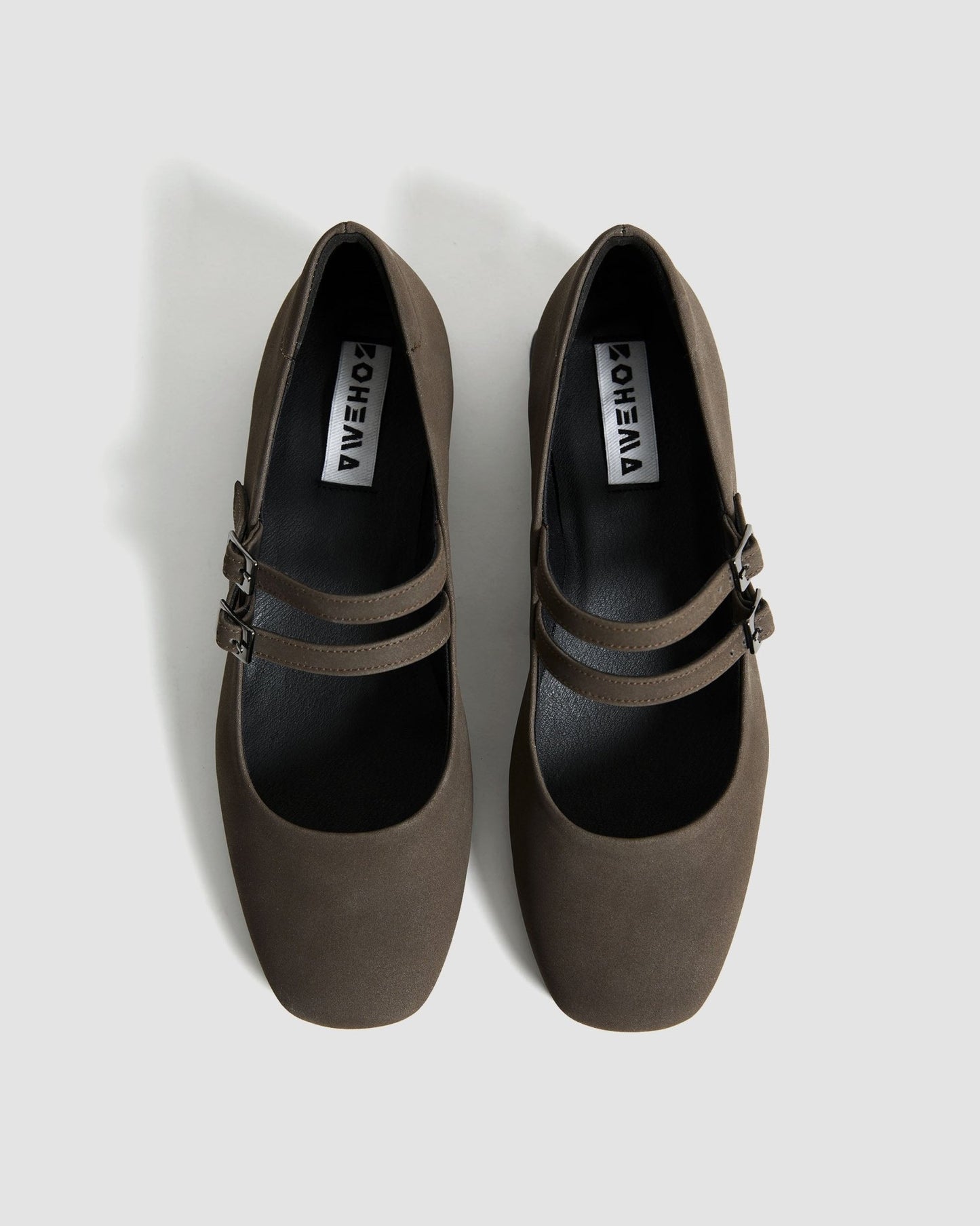 Chocolate Mary Jane Pumps brown ballerinas - Vegan America