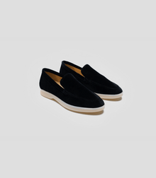 Vegan Velvet Loafer Black