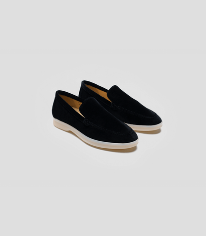 Vegan Velvet Loafer Black