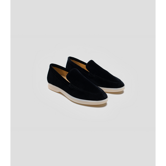 Vegan Velvet Loafer Black