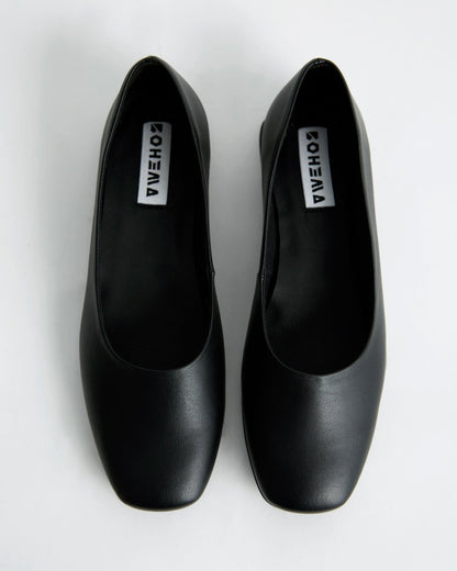 Black Diana Pumps black ballerinas with a square - cut shape - Vegan America