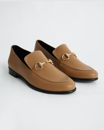 Shiv Loafers beige women's moccasins - Vegan America