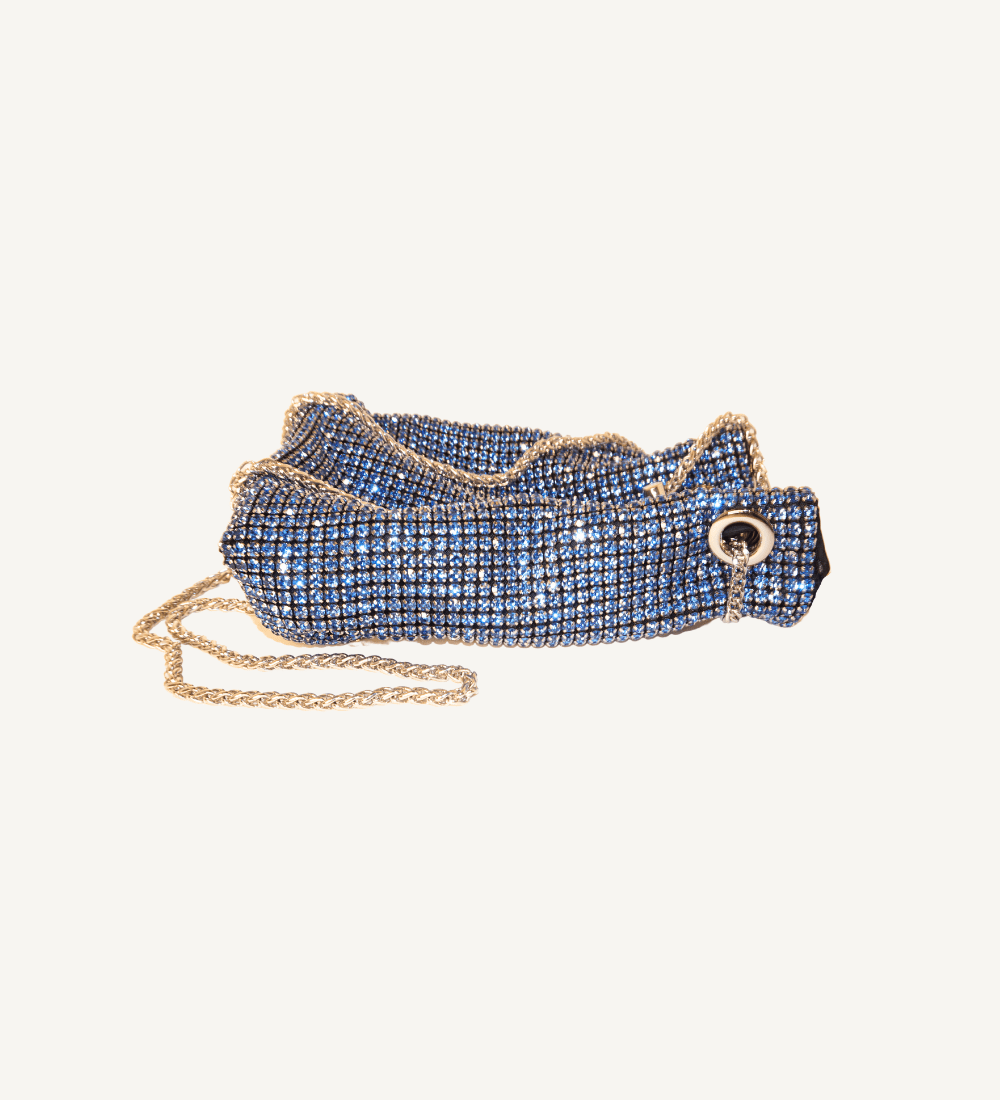 Blue Crystal Bucket Bag - Vegan America