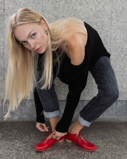 Akira Pumps Black Nopal ballerinas made of cactus leather - Vegan America