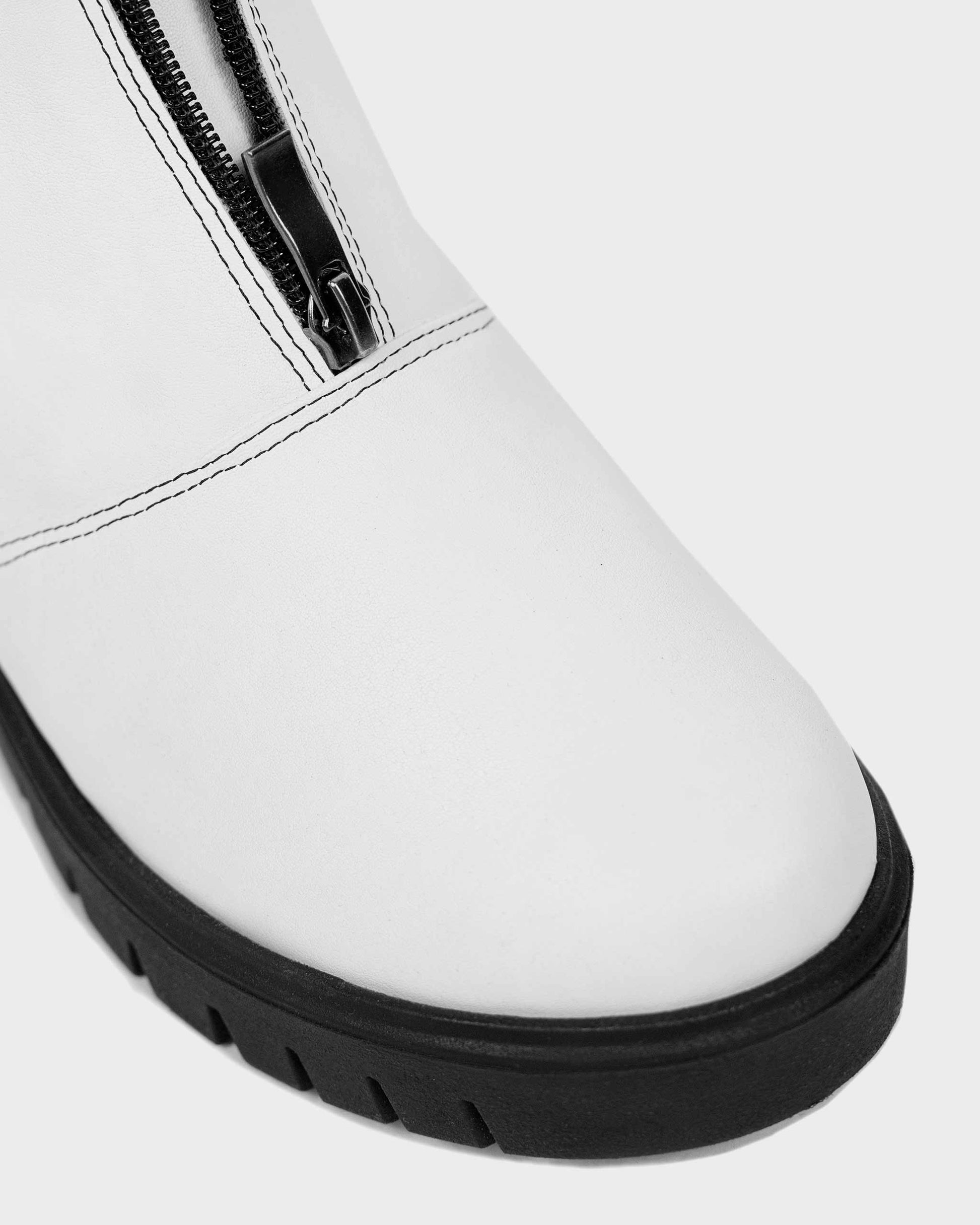 Cyber Boots White cactus leather ankle boots - Vegan America