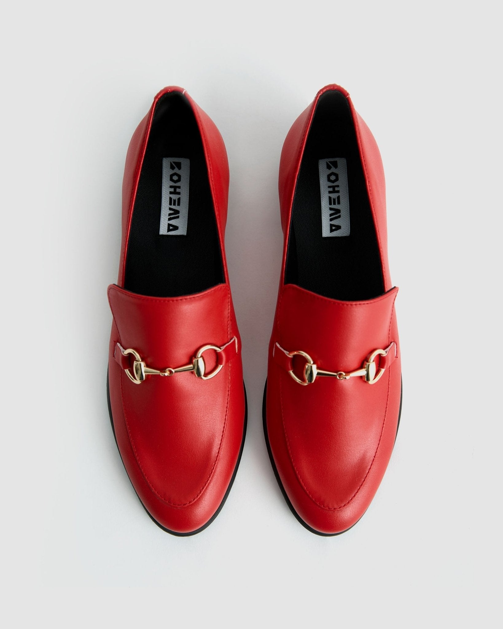 Shiv Loafers red women's moccasins - Vegan America