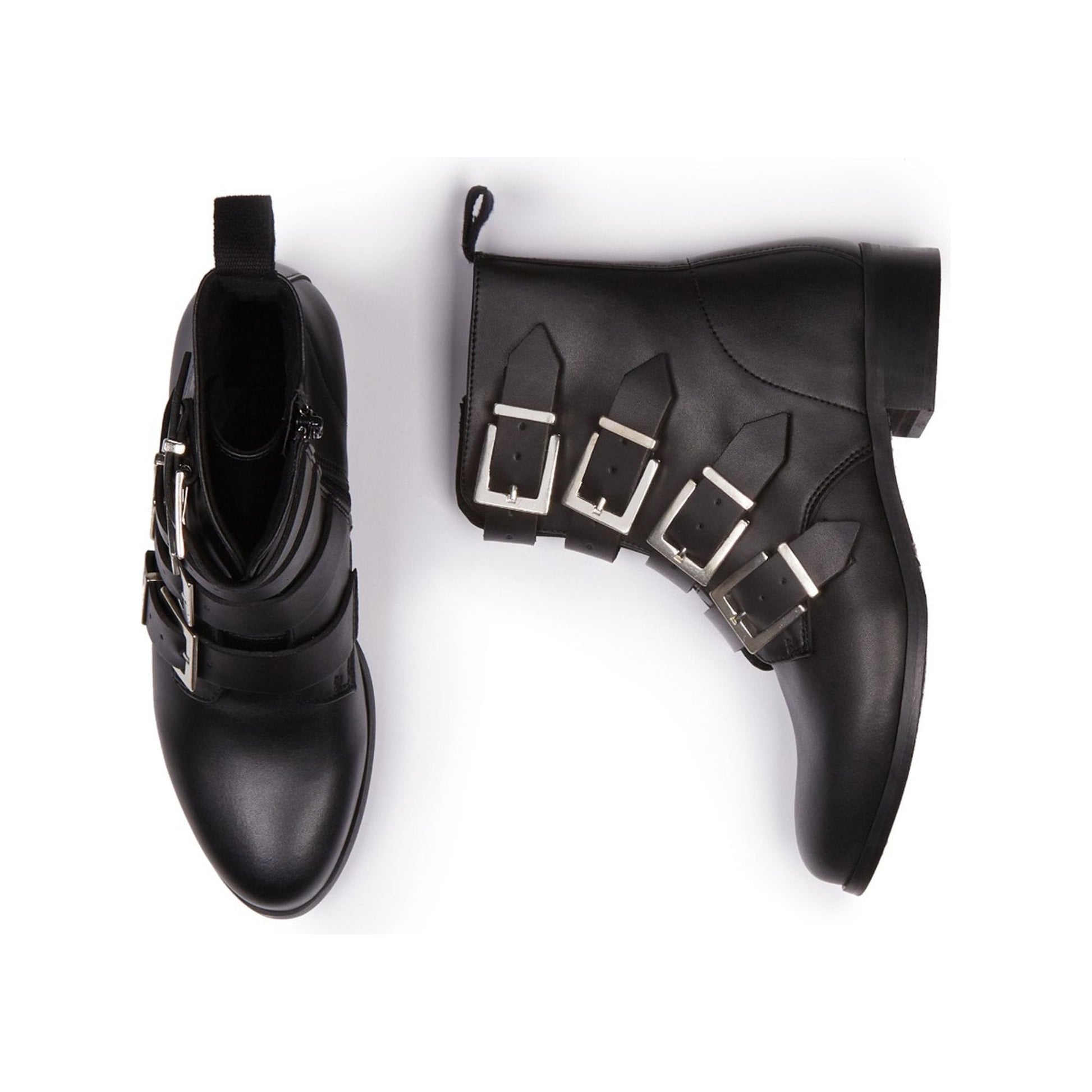 Vegan Women's 4 Strap Biker Boots | Will's Vegan Store