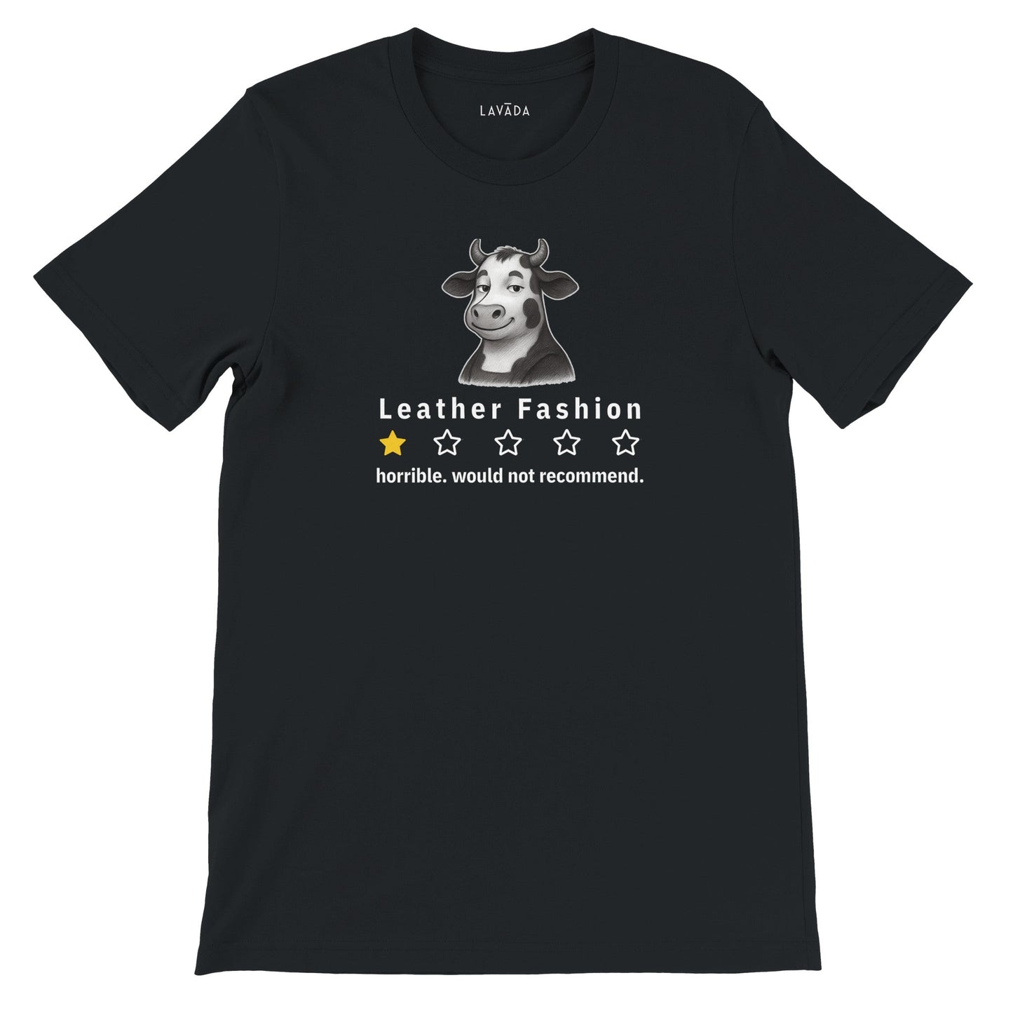 Funny Vegan 'Cow Critic' Premium Tshirt (Dark Colors), 100% Cotton - Vegan America