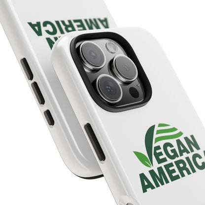 Vegan America Tough Phone Case — Eco - Friendly Plant Logo Protective Cover - Vegan America